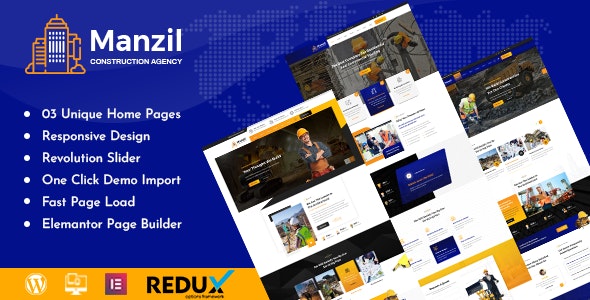 Manzil | Construction and Building WordPress Theme