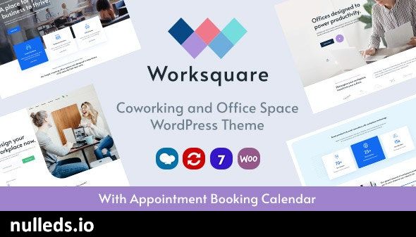 Worksquare - Coworking and Office Space WordPress Theme