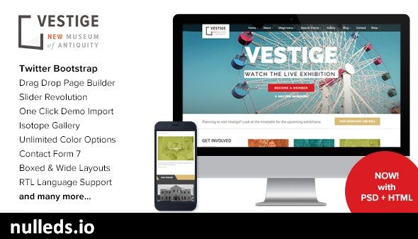 Vestige - Museum Responsive WordPress Theme