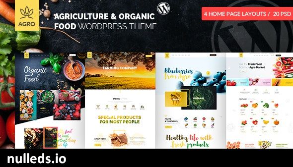 Agro - Organic Farm Agriculture WordPress Theme