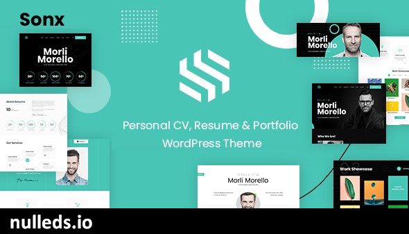 Sonx - Personal Resume and Portfolio WordPress Theme​