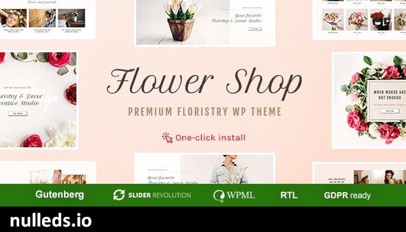 Flower Shop - Florist Boutique & Decoration Store WordPress Theme