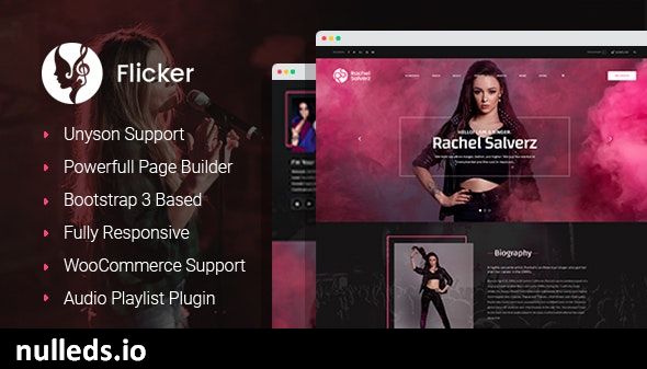 Flicker – Musician WordPress Theme