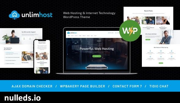 UnlimHost - Web Hosting & Internet Technology WordPress Theme