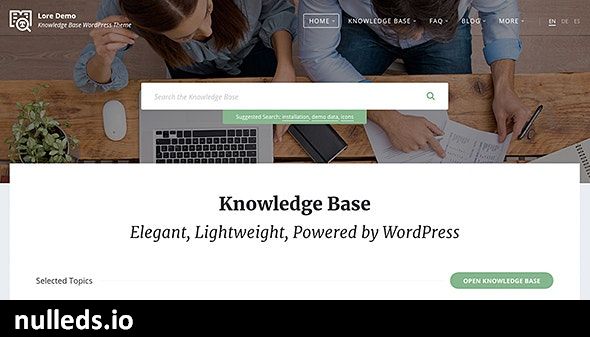 Lore - Elegant Knowledge Base WordPress Theme