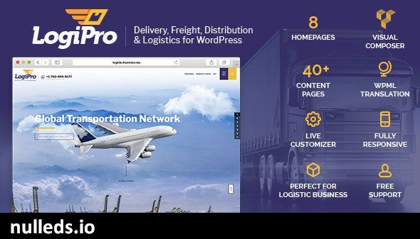 LogiPro - Delivery, Freight, Distribution & Logistics for WordPress