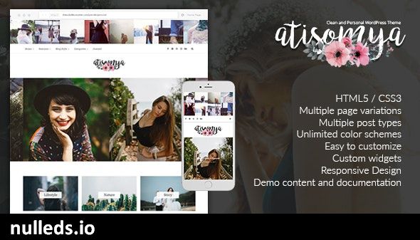 Atisomya - Clean & Personal WordPress Blog Theme