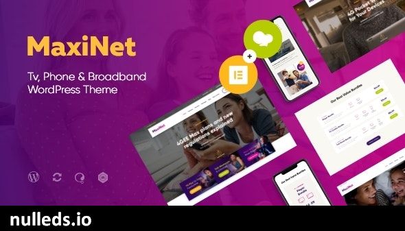 MaxiNet | Broadband & Telecom Internet Provider WordPress Theme + Elementor