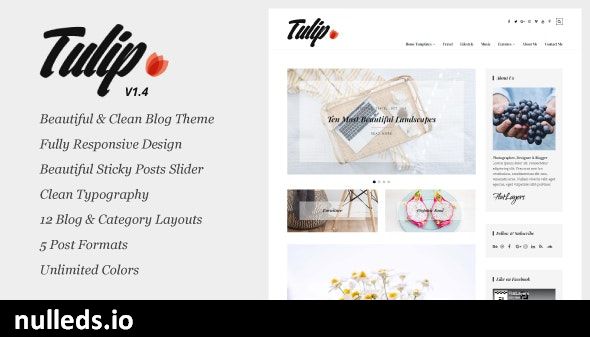 Tulip - Responsive WordPress Blog Theme