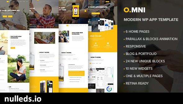 Omni | One Page App  WordPress Theme