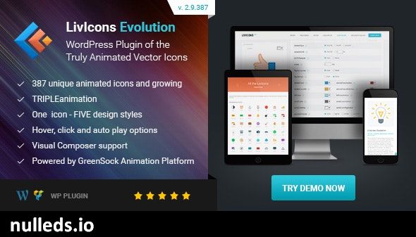 LivIcons Evolution for WordPress - The Next Generation of the Truly Animated Vector Icons