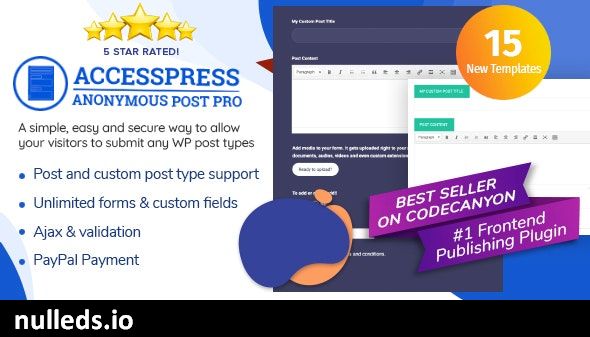 AccessPress Anonymous Post Pro - Frontend Publishing WordPress Plugin