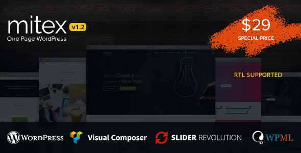 Mitex - One Page WordPress Theme