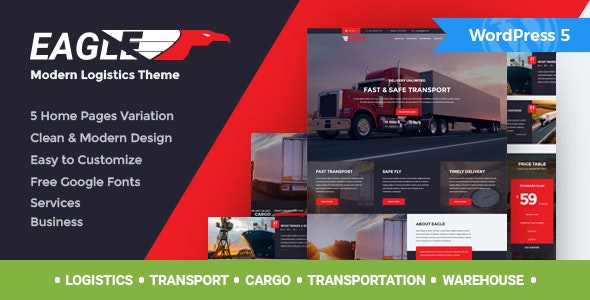 Eagle - Logistics & Transportation WordPress Theme