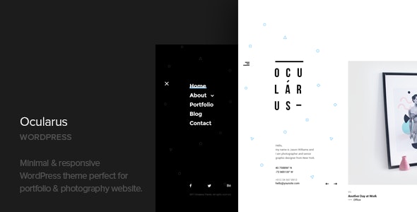 Ocularus - Minimal Photography WordPress Theme