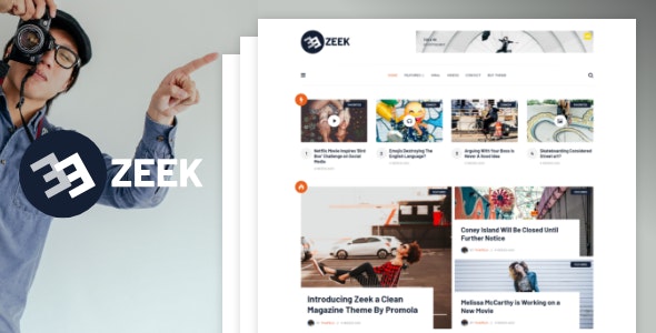 Zeek - A Clean WordPress Blogging / Magazine Theme