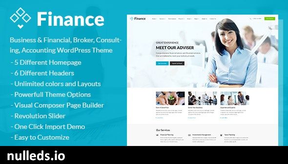 Finance - Business & Financial, Broker, Consulting, Accounting WordPress Theme