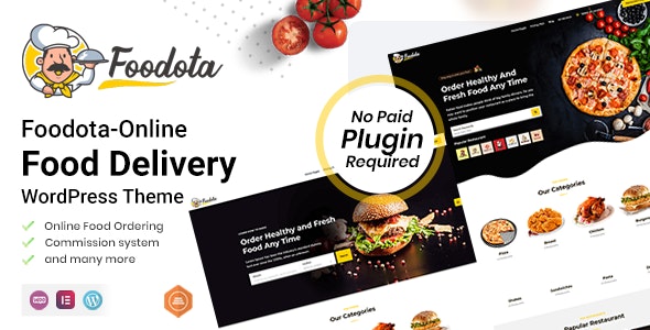 Foodota - Online Food Delivery WordPress Theme