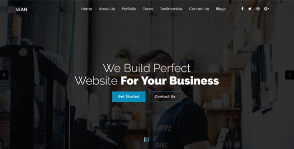 Lean - One Page Portfolio WordPress Theme