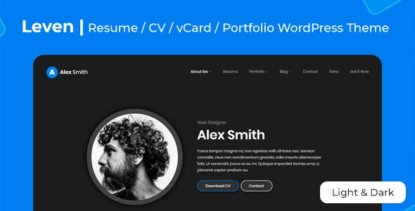 Leven | WordPress CV/Resume Theme