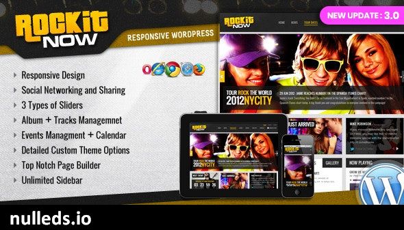 Rockit Now - Music Band WordPress Theme