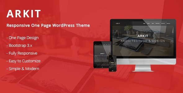 Arkit - Responsive One Page WordPress Theme