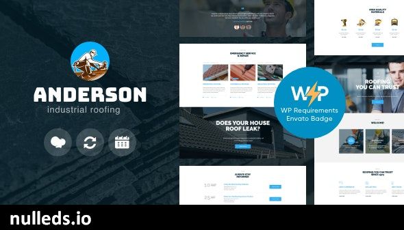 Anderson | Industrial Roofing Services Construction WordPress Theme