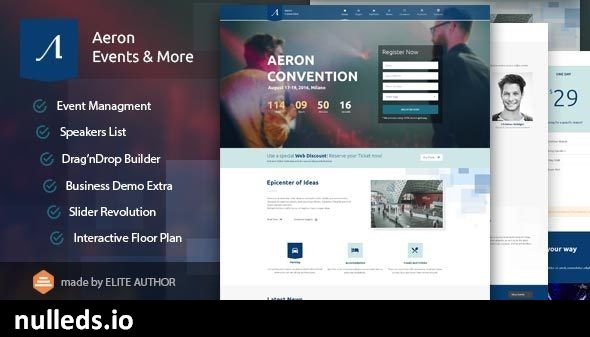 Event, Meeting, Convention & more - Aeron WordPress Theme