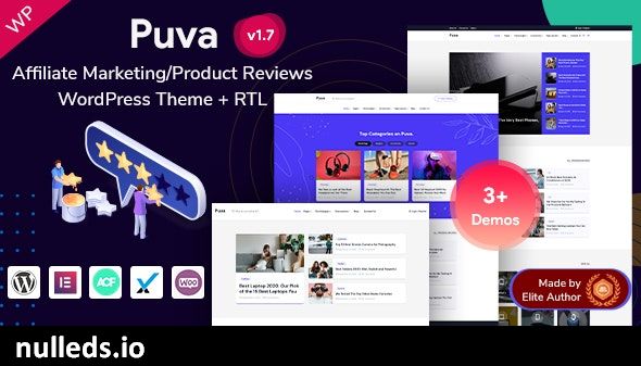 Puva - Affiliate Product Reviews & Online Blogging WordPress Theme