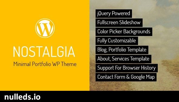 Nostalgia - Responsive Portfolio WordPress Theme