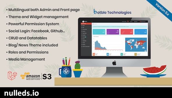 Botble - Laravel CMS, CRUD generator, Modular & Theme system, Role permissions, Multilingual blog