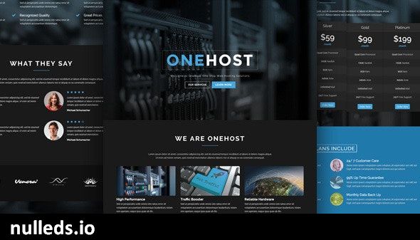 Onehost - One Page WordPress Hosting Theme