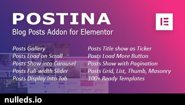 Postina: Ultimate Blog Posts Addon for Elementor WordPress Plugin