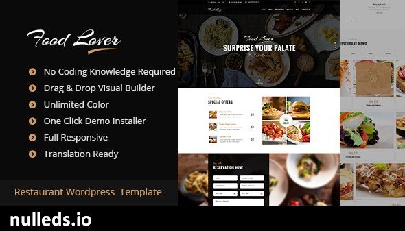 Food Lover Restaurant WordPress Theme