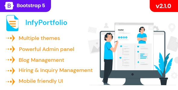 InfyPortfolio - Laravel Personal Portfolio / Resume / CV Website Theme