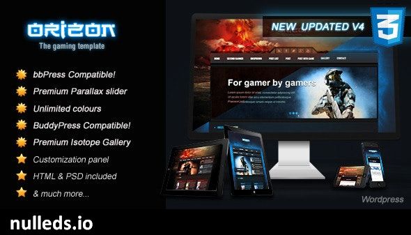 Orizon - The Gaming Template WP version