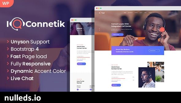 IQconnetik - Modern Call Center WordPress theme