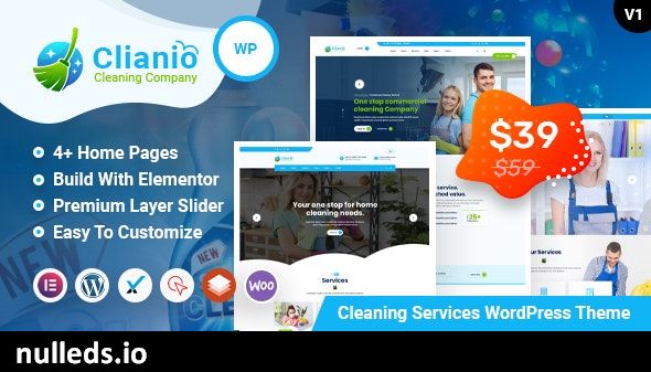 Clianio – Laundry, Dry Cleaning Services WordPress Theme