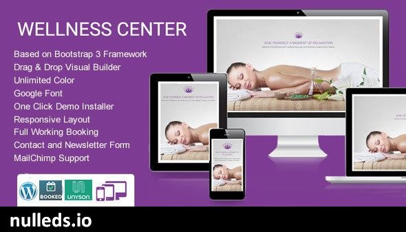 WellnessCenter Beauty Spa salon WordPress Theme