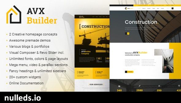 AVXBuilder - Construction Business WordPress Theme