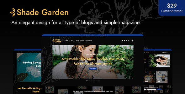 ShadeGarden - Creative Blog WordPress Theme