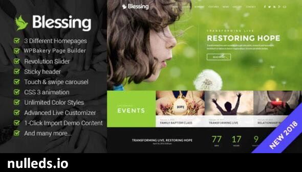 Blessing | Responsive WordPress Theme for Church Websites