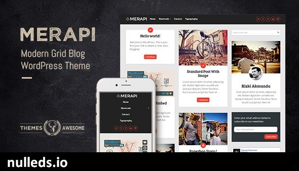 Merapi - Modern Grid Blog Theme