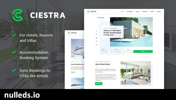 Hotel Booking WordPress Theme - Ciestra