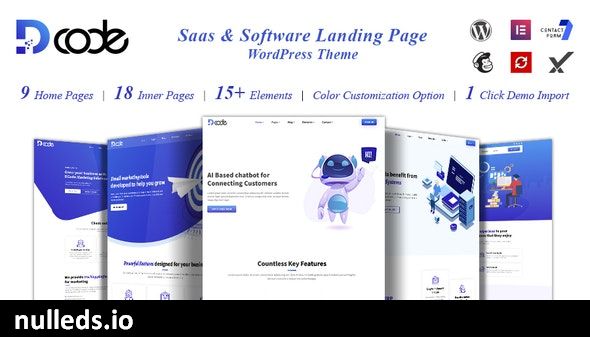 DCode - SaaS Landing Page WordPress Theme