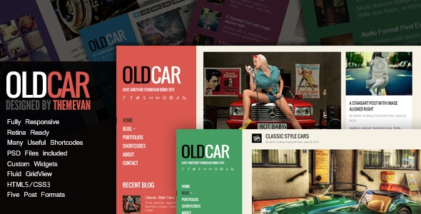 OldCar - Responsive Blog & Grid WordPress Theme