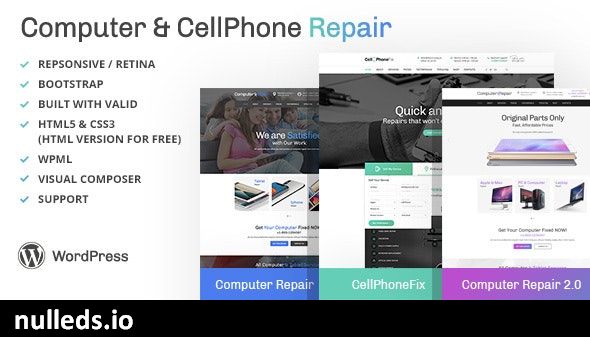 Computer and CellPhone repair services WordPress Theme