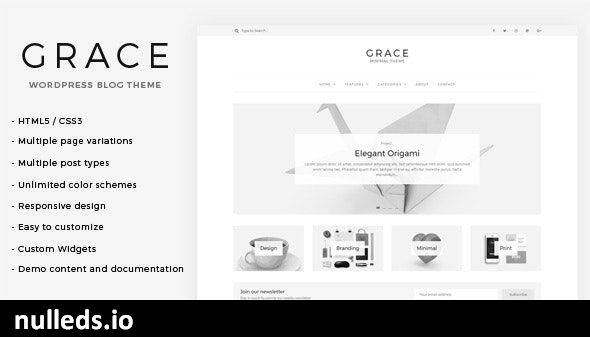 Grace - Minimal WordPress Blog Theme