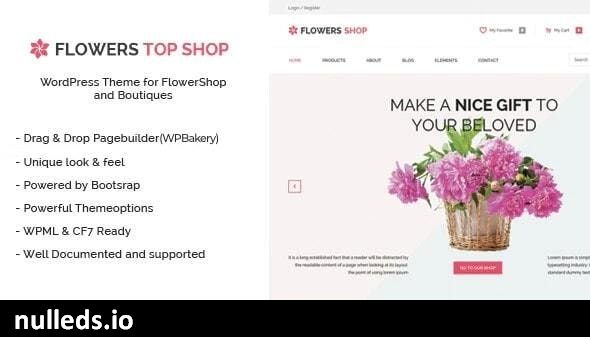 Flowershop - Flowers and Boutique WordPress Theme