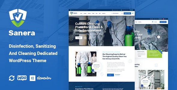 Sanera - Sanitizing And Cleaning Services WordPress Theme